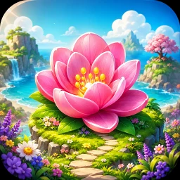 أيقونة Merge Bloom Island